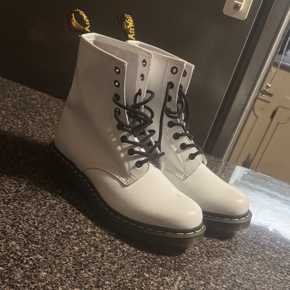 Dr. Martens Women's White Combat Boots